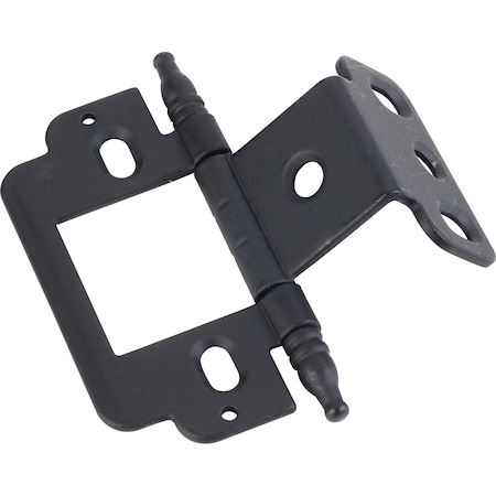 Hardware Resources 270 Degree Partial Wrap for 3/4" Framex3/4" Door, Inset Flush, "A" Style Minaret Tip Hinge - Matte Black 0148MB